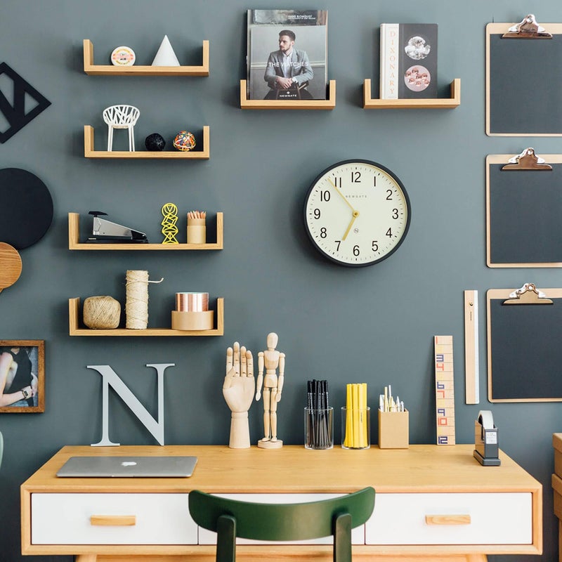 NEWGATEÂ® Master Edwards Wall Clock | Mid Century Style Clock | 12 inch | Deep Metal case in matt Dark Gray | Modern Retro Design for Kitchen, Living Room or Office - Image 3